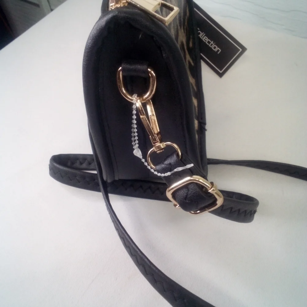 Cheetah black and brown purse